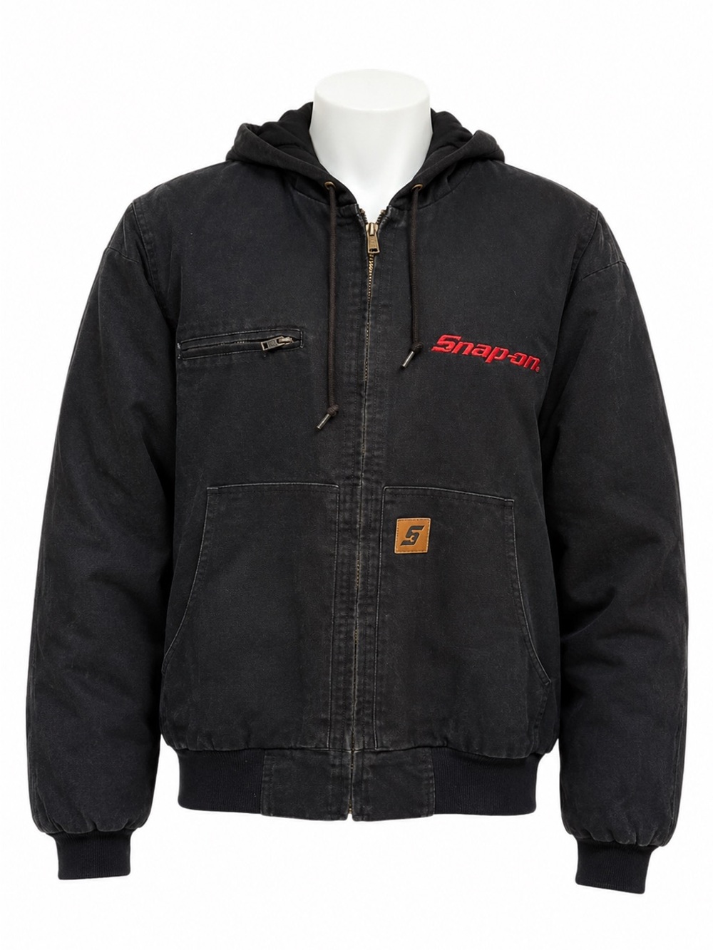 Vintage 2005 Snap-on Tools Work Jacket Men’s Medium Black Hooded Rare Promo